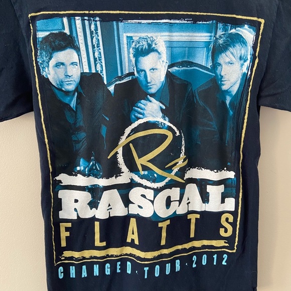 Rascal Flatts Country Western Graphic Y2K 2012 Changed Tour Band Tee - Picture 2 of 3